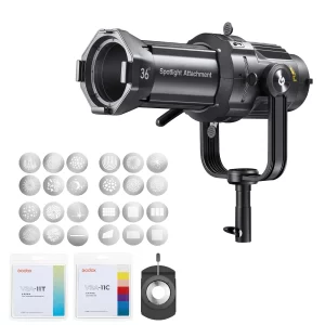 Godox VSA Series Projection Lens Attachment Complete Bundle Kit (Spot light)